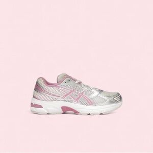 ASICS Metallic Silver and Soft Pink Running Shoes